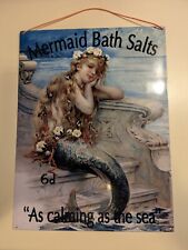 Metal sign mermaid for sale  BELPER