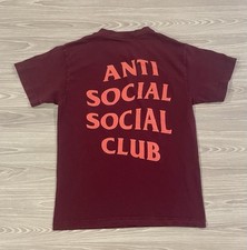 Camisa clube social anti-social Borgonha feita nos EUA skate masculina tamanho pequeno comprar usado  Enviando para Brazil