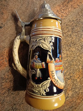 Steinkrug bierkrug zinndeckel gebraucht kaufen  Vögelsen