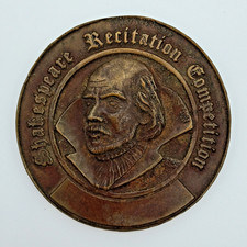 Medalha/moeda de bronze vintage ESU Shakespeare competição recitação 3", usado comprar usado  Enviando para Brazil