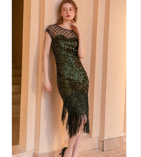 1920s sequin fringed for sale  MANCHESTER