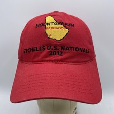 Boné de beisebol Mount Gay Rum Barbados chapéu vermelho Strapback Etchells US Nationals 2012 comprar usado  Enviando para Brazil