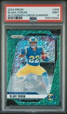 2024 Prizm Blake Corum Rookie Green Shimmer automático 2/5 PSA 9 POP 1!!! comprar usado  Enviando para Brazil