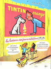 Publicité boissons tintin d'occasion  Villecresnes