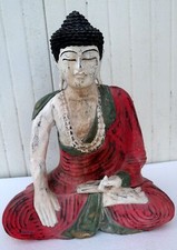 Buddha scultura legno usato  Massa