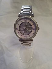 Usado, Relógio feminino Michael Kors Caitlin prata cristal mostrador pavê feminino comprar usado  Enviando para Brazil