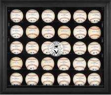 Vitrine Blue Jays logotipo moldura preta 30 bolas - Fanáticos comprar usado  Enviando para Brazil