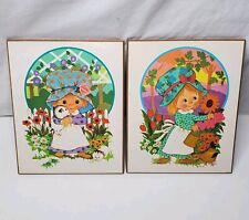 Usado, Decoração de quarto infantil berçário vintage gengibre meninas gatos galinha girassóis anos 70 Cottagecore comprar usado  Enviando para Brazil