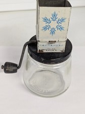Picador de nozes Androck ralador de alimentos de metal com frasco de vidro azul floco de neve 6” moedor comprar usado  Enviando para Brazil