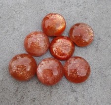 Cabochão de forma redonda natural pedra do sol costas planas calibradas pedras preciosas por atacado comprar usado  Enviando para Brazil