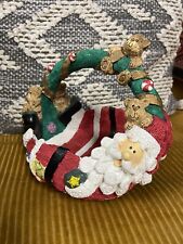 Prato de doces urso de Natal Papai Noel 7x7 polegadas decoração de mesa rústica vintage presente professor comprar usado  Enviando para Brazil