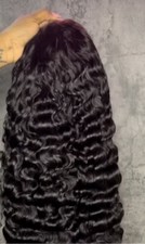Usado, Peruca frontal de renda 13*4 18 polegadas encaracolada HD 200% cabelo humano real comprar usado  Enviando para Brazil