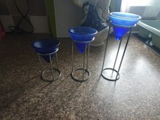 Blue glass tea for sale  WALSALL