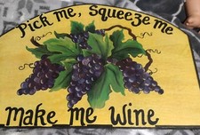 Placa de vinho Pick Me Squeeze Me Make Me vinho engraçado cozinha recanto decoração para casa adega comprar usado  Enviando para Brazil