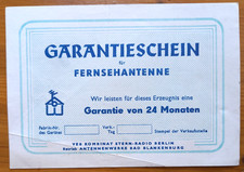 Garantieschein fernsehantenne  gebraucht kaufen  Bad Lauchstädt