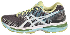 Tênis de corrida feminino ASICS Gel-Nimbus 18 cinza atlético azul-petróleo tamanho 7.5 T650N comprar usado  Enviando para Brazil