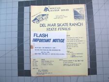 Folheto de skate vintage 1980 - Del Mar Skate Ranch Concurso Finals Estadual Regras de programação comprar usado  Enviando para Brazil