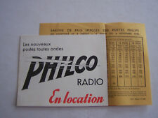Publicite radio philco d'occasion  Châteauroux