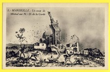 Cpa illustration marseille d'occasion  Saint-Père-en-Retz