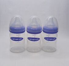 Lote de 3 biberones de alimentación de leche materna Lansinoh de 5 oz con pezón NaturalWave segunda mano  Embacar hacia Mexico