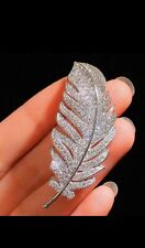 Silver diamanté feather for sale  OKEHAMPTON