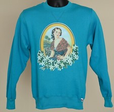 Usado, Moletom azul elétrico vintage original fazenda mulher retrato gráfico tamanho P comprar usado Usado, Moletom azul elétrico vintage original fazenda mulher retrato gráfico tamanho P comprar usado  Enviando para Brazil