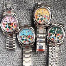 Relógio masculino automático BLIGER azul rosa verde 36mm 39mm moldura polida NH35A PT5000, usado comprar usado  Enviando para Brazil