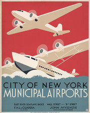 Affiche vintage aéroport d'occasion  Expédié en France