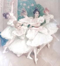 Danseuses ancienne lithographi d'occasion  Chancelade