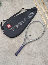 Raquete de tênis Wilson Triad 3 tamanho grande 4 3/8 aderência com tampa 27,5 pol 115 pol. quadrado, usado comprar usado  Enviando para Brazil