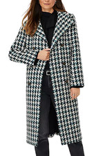 NOVO CASACO ANN TAYLOR PETITE HOUNDSTOOTH PESCOÇO FUNIL PEITO DUPLO TAMANHO LP G, usado comprar usado  Enviando para Brazil