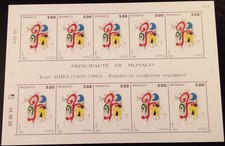Monaco 1993 feuille d'occasion  Salies-de-Béarn