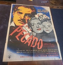 Usado, Pôster mexicano de uma folha En Pecado 1951 Zully Moreno Orberto Canedo comprar usado  Enviando para Brazil