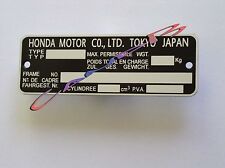 Plaque cadre honda d'occasion  Béziers