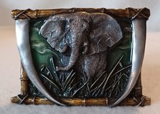 Pewter enamel elephant for sale  NEWBURY
