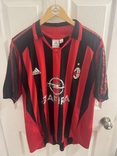 Camisa masculina vintage AC Milan 03-04 GG vermelha preta Serie A Adidas Opel Zafira anos 2000 comprar usado  Enviando para Brazil