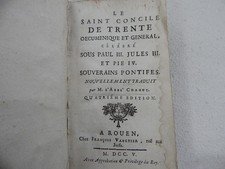 Rare Old Book Le Saint Concile De Trente, 1705 comprar usado  Enviando para Brazil