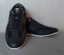 TÊNIS JEANS AJ ARMANI AZUL MARINHO COURO E TECIDO. TAMANHO: 7,5 Reino Unido. comprar usado  Enviando para Brazil