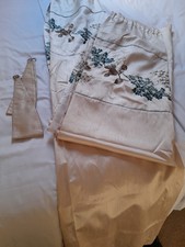 Cream teal curtains for sale  WOODBRIDGE