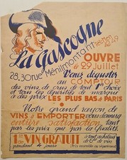 Gascogne 1940 affiche d'occasion  Paris IV