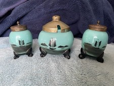 Vintage turquoise glass for sale  BOGNOR REGIS