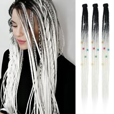 Usado, Clipe 24" em Dreadlocks ombre fino macio Dreads com miçangas clipe na extensão do cabelo comprar usado  Enviando para Brazil