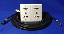 PACOTE (2) placas de parede RapidRun HDMI/VGA/USB/3,5mm AV + 25’ cabo multiformato, usado comprar usado  Enviando para Brazil