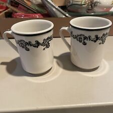 2 canecas de café vintage Jackson®️personalizadas porcelana preta estilo restaurante, usado comprar usado  Enviando para Brazil