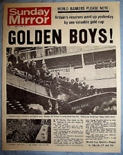 INGLATERRA Vitória Copa do Mundo FIFA 1966 Jornal Antigo Futebol Vintage Bobby Charlton Reino Unido, usado comprar usado  Enviando para Brazil
