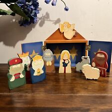 Wood nativity set for sale  ELY