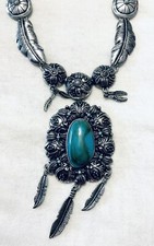 Silver faux turquoise for sale  Brockwell