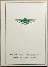 Aston martin lagonda for sale  LEICESTER