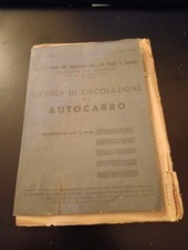 Libretto licenza circolazione usato  Torino