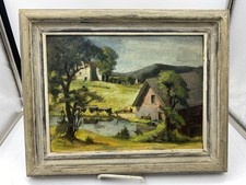 Retrato de casa vintage paisagem pintura a óleo Walter Daby moldura original comprar usado Retrato de casa vintage paisagem pintura a óleo Walter Daby moldura original comprar usado  Enviando para Brazil